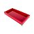 BANDEJA MADEIRA LAQUEADA C/PÉ COLORS VERMELHO 29x17x7cm - Imagem 1
