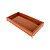 BANDEJA MADEIRA LAQUEADA C/PÉ COLORS LARANJA 29x17x7cm - Imagem 1