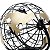 GLOBO DECORATIVO METAL PRETO/DOURADO 26x18x29cm - Imagem 4