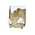PORTA VELA VIDRO E METAL DOURADO 10x13cm - Imagem 2