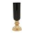 VASO VIDRO PRETO/DOURADO 13x35cm - Imagem 2