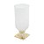 VASO VIDRO BRANCO/DOURADO 13x35cm - Imagem 3