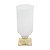 VASO VIDRO BRANCO/DOURADO 13x35cm - Imagem 1