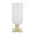 VASO VIDRO BRANCO/DOURADO 13x35cm - Imagem 2