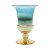 VASO VIDRO AZUL/DOURADO 21x15cm - Imagem 3