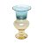 VASO VIDRO AZUL/DOURADO 17x30cm - Imagem 1