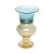 VASO VIDRO AZUL/DOURADO 17x30cm - Imagem 2