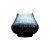 VASO DE VIDRO AZUL 14x12cm - Imagem 1