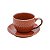 CJ 4 XÍCARAS DE PORCELANA P/CAFÉ C/PIRES LARANJA 90ml - Imagem 1