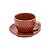 CJ 4 XÍCARAS DE PORCELANA P/CAFÉ C/PIRES LARANJA 90ml - Imagem 2