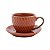CJ 4 XÍCARAS DE PORCELANA P/CAFÉ C/PIRES LARANJA 90ml - Imagem 4