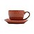 CJ 4 XÍCARAS DE PORCELANA P/CAFÉ C/PIRES LARANJA 90ml - Imagem 3