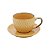 CJ 4 XÍCARAS DE PORCELANA P/CAFÉ C/PIRES AMARELO 90ml - Imagem 1
