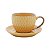 CJ 4 XÍCARAS DE PORCELANA P/CAFÉ C/PIRES AMARELO 90ml - Imagem 2