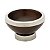CENTRO DE MESA DE MADEIRA C/BORDA E PÉ DE AÇO INOX 16x10cm - Imagem 2