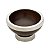 CENTRO DE MESA DE MADEIRA C/BORDA E PÉ DE AÇO INOX 16x10cm - Imagem 1