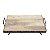 BANDEJA RETANGULAR DE MADEIRA P/SERVIR C/SUPORTE DE METAL 44x33x11cm - Imagem 1