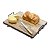 BANDEJA RETANGULAR DE MADEIRA P/SERVIR C/SUPORTE DE METAL 44x33x11cm - Imagem 4