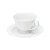 CJ 6 XÍCARAS DE CHÁ C/PIRES DE PORCELANA BRANCO 180ml - Imagem 4