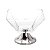 CENTRO DE MESA DE VIDRO C/PÉ DE AÇO INOX TORCELLO 26X18cm - Imagem 2