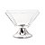 CENTRO DE MESA DE VIDRO C/PÉ DE AÇO INOX TORCELLO 26X18cm - Imagem 1