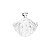 POTICHE DECORATIVO DE CRISTAL C/TAMPA SKY 18x16,5cm - Imagem 1