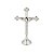CRUCIFIXO EM LATÃO COM BASE COM MADRE PÉROLA 19 CM - Imagem 1