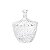 POTICHE DECORATIVO  DE CRISTAL C/TAMPA BRICK 11X14,5cm - Imagem 1