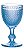CJ 6PC TAÇA P/AGUA DE VIDRO BICO DE JACA AZUL 255 ML - Imagem 1