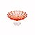 CENTRO DE MESA DE CRISTAL C/PÉ  TULIP PINK 32,5X32,5X19cm - Imagem 2