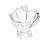 BOMBONIERE DE CRISTAL C/PÉ STAGE 17X17X21,5CM - Imagem 1