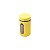 PORTA MANTIMENTO DE AÇO INOX E VIDRO AMARELO 10X18CM - Imagem 3