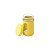 PORTA MANTIMENTO DE AÇO INOX E VIDRO AMARELO 10X18CM - Imagem 2