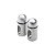 CJ 3PC SALEIRO E PIMENTEIRO DE AÇO INOX E VIDRO ROUND - Imagem 4