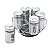 CJ 7PC PORTA TEMPEROS DE AÇO INOX E VIDRO POINTER 17,5X15CM - Imagem 3