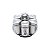 CJ 7PC PORTA TEMPEROS DE AÇO INOX E VIDRO POINTER 17,5X15CM - Imagem 1