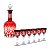 CJ. 7 PCS GARRAFA 1200ML + 6 PCS TAÇAS P/LICOR 30ML DE VIDRO - Imagem 1