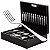 FAQUEIRO 130PC DE AÇO INOX C/ESTOJO DE MADEIRA PALACE - Imagem 1