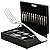 FAQUEIRO 130PC DE AÇO INOX C/ESTOJO DE MADEIRA LOUVRE - Imagem 1