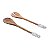 CJ 2 PC COLHER E GARFO P/SALADA DE MADEIRA C/DETALHE - Imagem 1