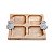 PETISQUEIRA QUADRADA DE ACÁCIA ABACAXI PRATA 20,5X20,5X2CM[ - Imagem 1
