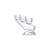 CANDELABRO 11 x 7,5 x 14CM MARY P/ 3 VELAS - Imagem 2