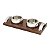 BANDEJA DE MADEIRA C/ 2 BOWLS DE AÇO INOX BAMBERG - Imagem 2
