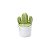 VASO DE CERÂMICA CACTOS VERDE 10X18CM - Imagem 1