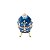 PORTA JÓIAS DE ZAMAC OVO JEBERGÉ ROYAL AZUL 5X5X8,5CM - Imagem 1
