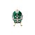 PORTA JOIA DE ZAMAC OVO FABERGÉ ROYAL VERDE 6X9,5CM - Imagem 1