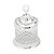 POTE MULTIUSO DE ZAMAC CRISTAL PRATEADO 15x21,5cm - Imagem 1