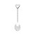 CJ 4 COLHERES P/CAFÉ DE ZAMAC NIQUELADO HEART 11cm - Imagem 3