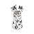 CJ 6 PALITOS C/SUPORTE DE ZAMAC NIQUELADO BUTTERFLY 10cm - Imagem 1