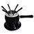 APARELHO PARA FONDUE COM 11 PEÇAS EM AÇO ESMALTADO 11PCS PRETO - Imagem 1